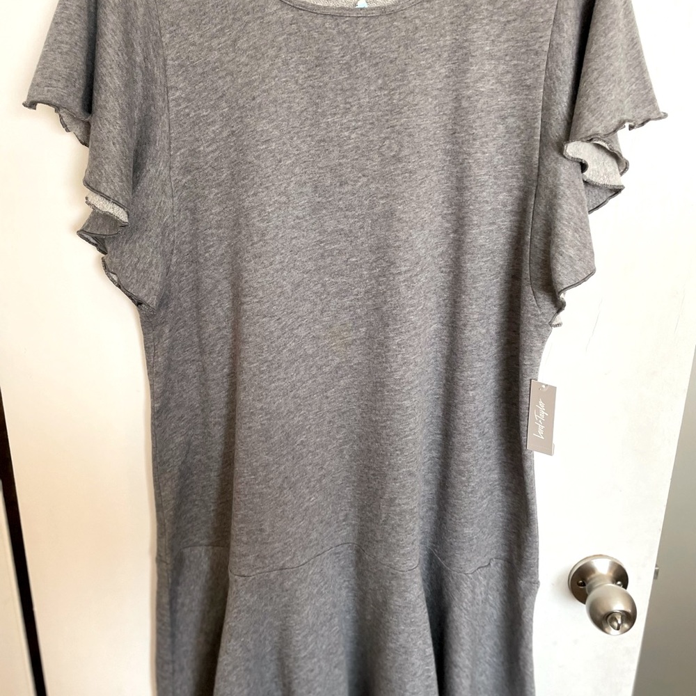Lord and Taylor Soft Flutter Midi Dress - Size L - Picture 5 of 12